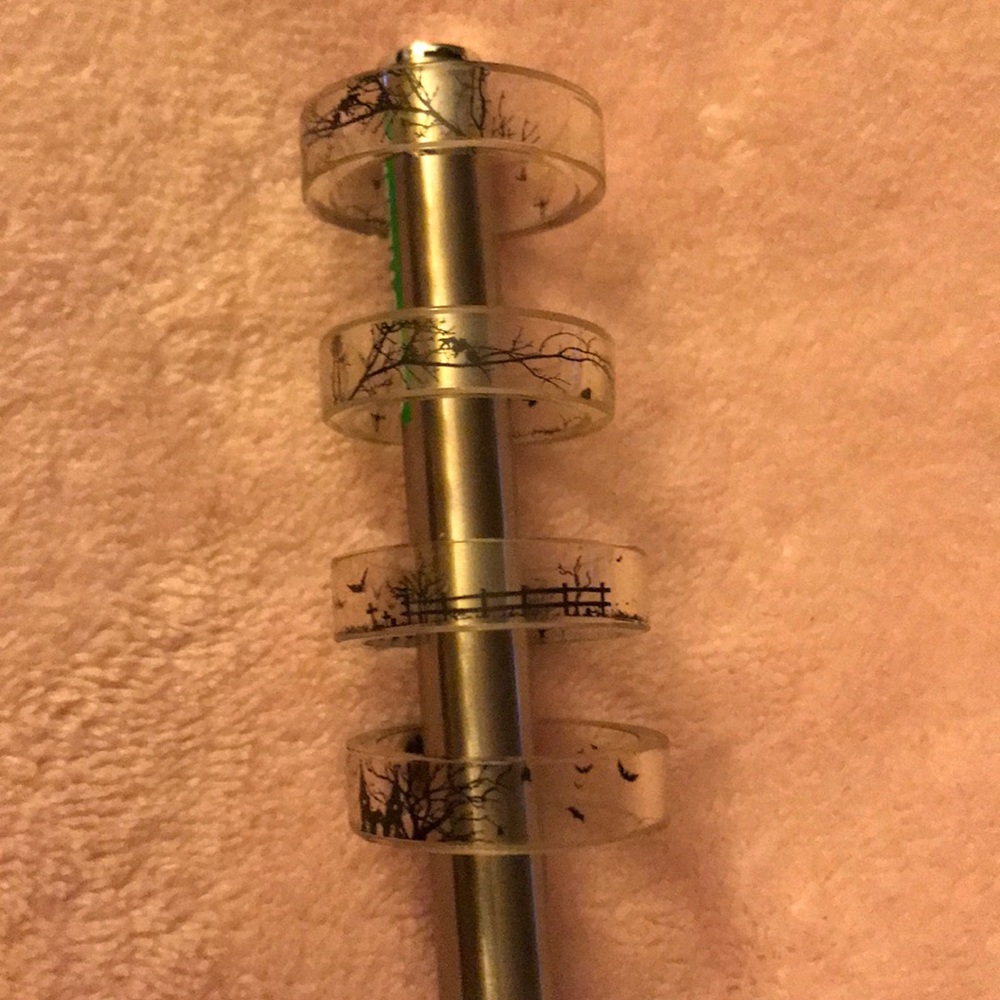 4 Resin Epoxy Halloween theme Rings